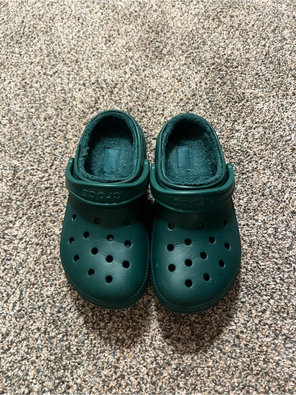 CROCS Cozy Lined Classic Clog - Dark Green